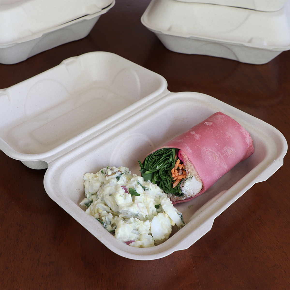TO-SC-UHB World Centric 9`x6`x3` Compostable  Hoagie Boxes 